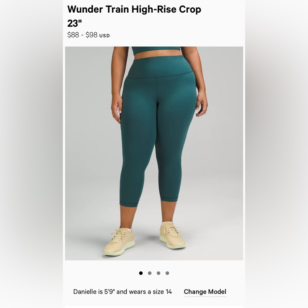 lululemon Wunder Train High-Rise Crop 23" Leggings